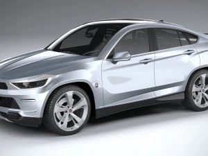 Générique SUV Coupé 2018 Lowpoly Modèle 3D