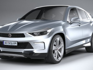 Generic SUV Coupe 2018 Lowpoly Modelo 3D