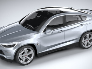 Generic SUV Coupe 2018 Lowpoly Modelo 3D