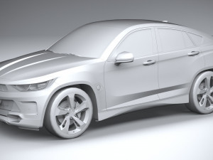Generic SUV Coupe 2018 Lowpoly Modelo 3D