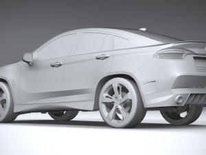 Generic SUV Coupe 2018 Lowpoly Modelo 3D