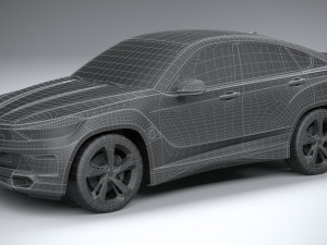 Generic SUV Coupe 2018 Lowpoly Modelo 3D