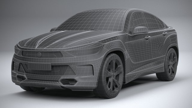 Generisch coupé 2018 3D-Modell - Herunterladen Fahrzeuge on