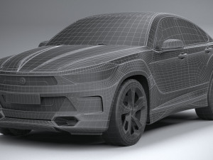 Generic SUV Coupe 2018 Lowpoly Modelo 3D