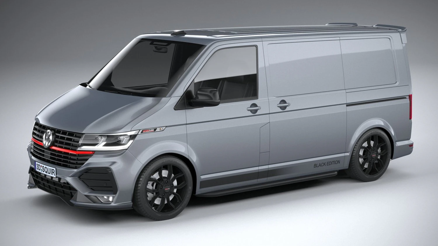 Volkswagen Transporter T6 1 Sportline 2022 3D Model .c4d .max .obj .3ds .fbx .stl .blend 