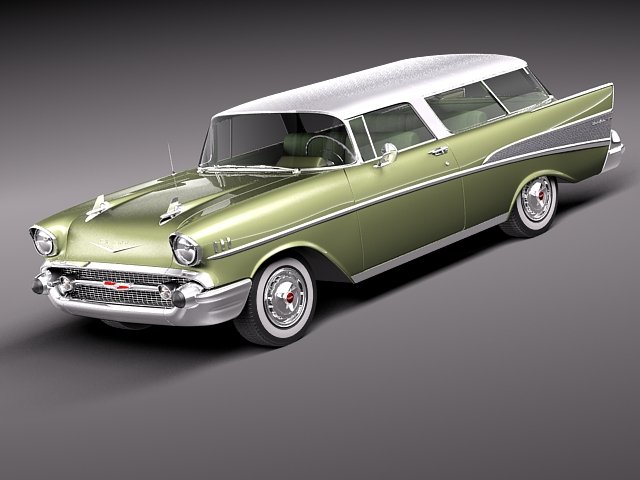Chevrolet Nomad 1957 Modèle 3D .c4d .max .obj .3ds .fbx .stl .blend 