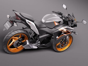 Honda CBR 125R 2011 3D Model in Motorcycle 3DExport