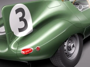 Jaguar D Type Longnose 1954 3D Model