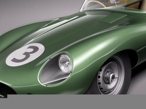 Jaguar D Type Longnose 1954 3D Model