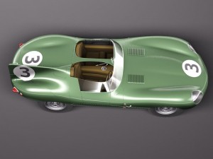 Jaguar D Type Longnose 1954 3D Model