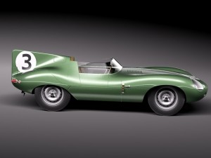 Jaguar D Type Longnose 1954 3D Model