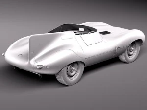 Jaguar D Type Longnose 1954 3D Model