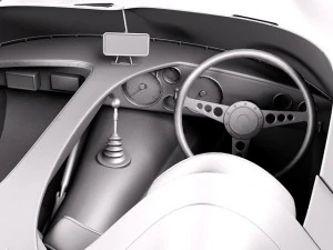 Jaguar D Type Longnose 1954 3D Model