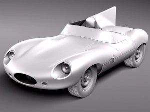Jaguar D Type Longnose 1954 3D Model