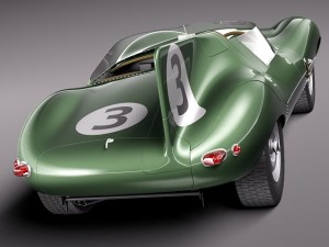 Jaguar D Type Longnose 1954 3D Model