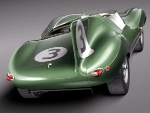 Jaguar D Type Longnose 1954 3D Model