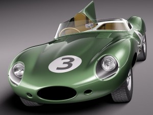 Jaguar D Type Longnose 1954 3D Model