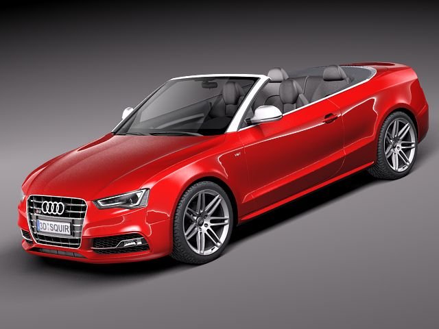 Audi S5 Convertible 2012 3D Модель .c4d .max .obj .3ds .fbx .stl .blend 