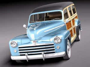 F1948 Woody Station Wagon 3D Model