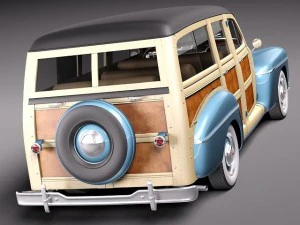 F1948 Woody Station Wagon 3D Model