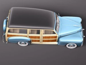 F1948 Woody Station Wagon 3D Model