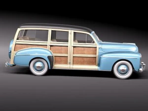 F1948 Woody Station Wagon 3D Model