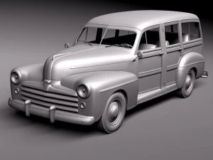 F1948 Woody Station Wagon 3D Model