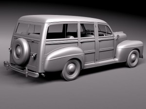 F1948 Woody Station Wagon Model 3D