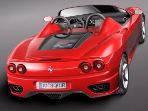 Ferrari 360 Spider Convertible 3D Model