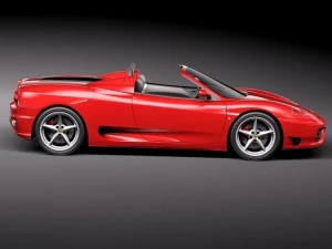 Ferrari 360 Spider Convertible 3D Model