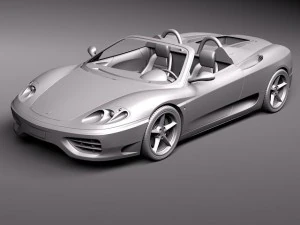 Ferrari 360 Spider Convertible 3D Model