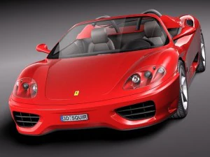 Ferrari 360 Spider Convertible 3D Model