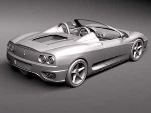 Ferrari 360 Spider Convertible 3D Модель