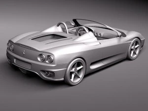 Ferrari 360 Spider Convertible 3D Model