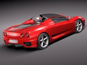 Ferrari 360 Spider Convertible 3D Model