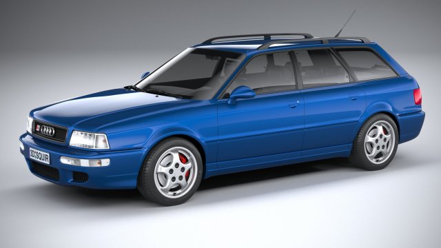 Audi RS2 Avant 1994 Modelo 3D .c4d .max .obj .3ds .fbx .stl .blend 