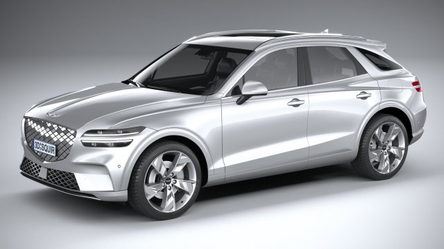Genessis Electrified GV70 2023 3D Модель .c4d .max .obj .3ds .fbx .stl .blend