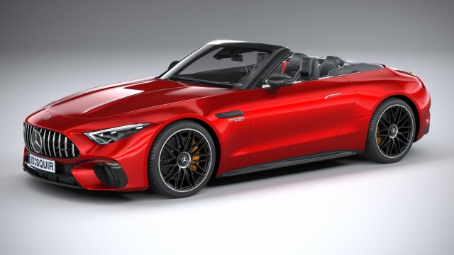 Mercedes-Benz SL 63 AMG 2022 3D Model .c4d .max .obj .3ds .fbx .stl .blend 