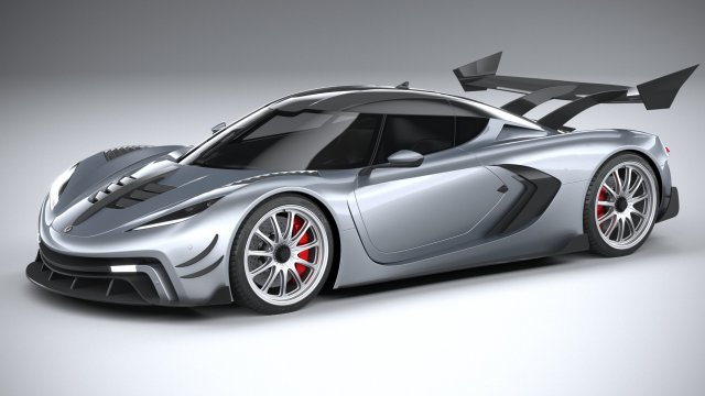 Generic Hypercar 2022 Model 3D .c4d .max .obj .3ds .fbx .stl .blend