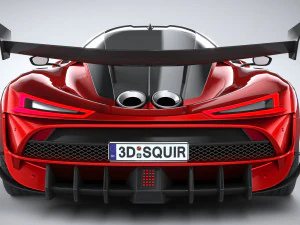 Generic Hypercar 2022 lowpoly 3D Model