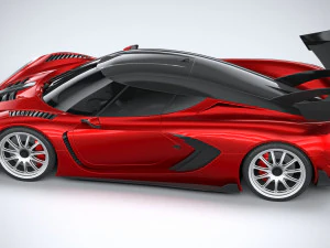 Generic Hypercar 2022 lowpoly 3D Model