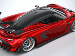 Generic Hypercar 2022 lowpoly 3D Model
