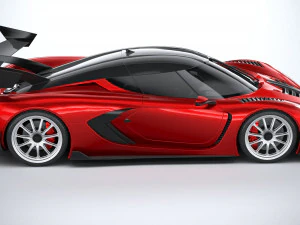Generic Hypercar 2022 lowpoly 3D Model