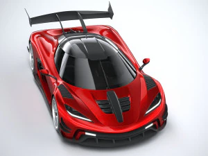Generic Hypercar 2022 lowpoly 3D Model