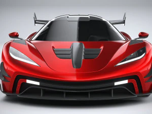 Generic Hypercar 2022 lowpoly 3D Model