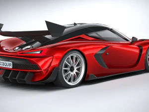 Generic Hypercar 2022 lowpoly 3D Model