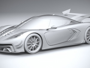 Generic Hypercar 2022 lowpoly Modèle 3D