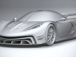 Generic Hypercar 2022 lowpoly 3D Model