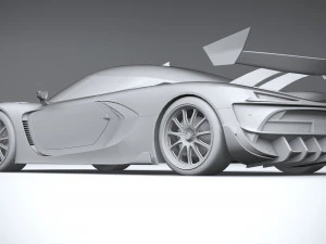 Generic Hypercar 2022 lowpoly 3D Model