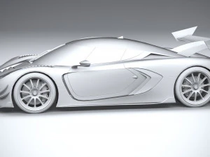 Generic Hypercar 2022 lowpoly 3D Model